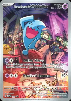 Team Rocket's Wobbuffet 203 Scarlet & Violet Promo Card - Image 1