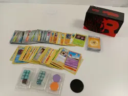 Pokemon TCG Battle Deck Bundle with Cards Dice Tokens and Box - Image 1
