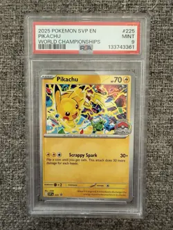 Pikachu - 225 (World Championship 2025) 225 Sv: Scarlet & Violet Promo Cards... - Image 1