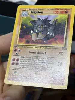 1st Edition Rhydon 45/64 Jungle 1999 WOTC Pokemon Card TCG - Image 3