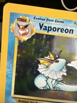 1999 WoTC Pokemon Card TCG Jungle - Vaporeon 12/64 Holo - Image 3