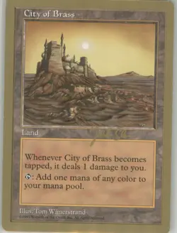 City of Brass Vintage NonFoil LP Gold Border Worlds Non Tournament Legal MTG - Image 1