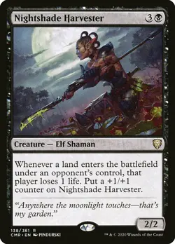MTG Commander Legends *FOIL* R Nightshade Harvester #138 - Image 1