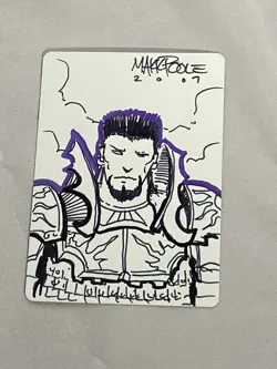 MTG Sage Owl Artist Proof Sketch and Signature Signed Poole - Image 2