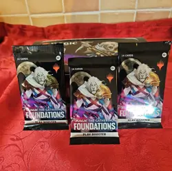 Magic: The Gathering, Foundations Play Boosters x3, New Unopened - Image 1