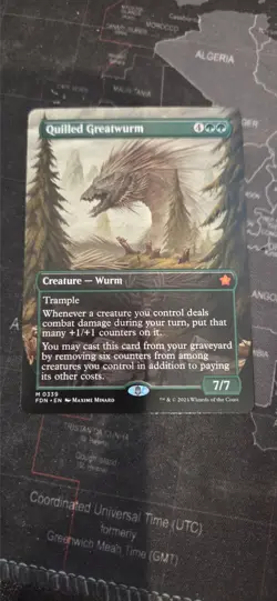 MtG Quilled Greatwurm (Borderless) - Image 1