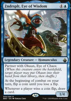 Magic the Gathering MTG Zndrsplt, Eye of Wisdom (5) Battlebond LP - Image 1