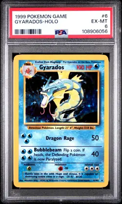 Gyarados-Holo 1999 Pokemon Game #6 PSA 6 NEW SLAB - Image 1