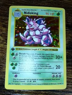 Pokemon 1st Edition Base Set Shadowless Nidoking 11/102 Holo Rare (Read Descrip) - Image 2