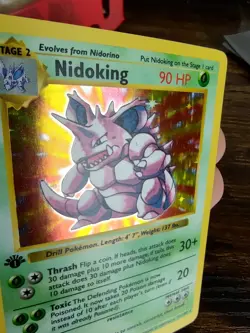 Pokemon 1st Edition Base Set Shadowless Nidoking 11/102 Holo Rare (Read Descrip) - Image 4