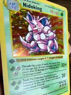 Pokemon 1st Edition Base Set Shadowless Nidoking 11/102 Holo Rare (Read Descrip) - Image 5