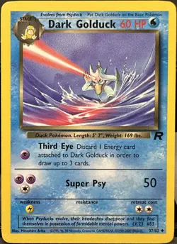 Dark Golduck 37/82 Team Rocket Uncommon Pokemon tcg 1999 Lightly played - Image 1