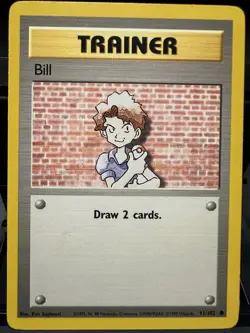 Bill 91/102 Base Set Unlimited Pokemon TCG 1999 LP - Image 1