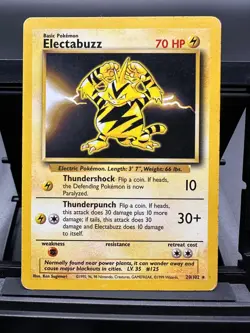 Electabuzz 20/102 Base Set Rare Pokemon TCG 1999 HP - Image 1