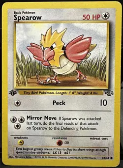Spearow 62/64 Jungle 1st Edition Pokemon TCG 1999 MP - Image 1