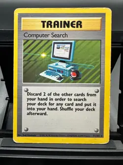 Computer Search 71/102 Base Set Rare Pokemon TCG 1999 HP - Image 1