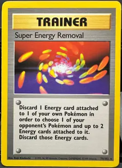 Super Energy Removal 79/102 Base Set Rare Pokemon TCG 1999 LP - Image 1