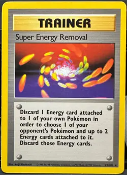 Super Energy Removal 79/102 Base Set Rare Pokemon TCG 1999 LP - Image 1