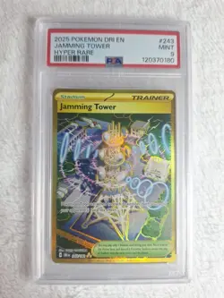 PSA 9 Jamming Tower 243/182 Gold Hyper Rare - Pokemon DRI SV10 - Image 1