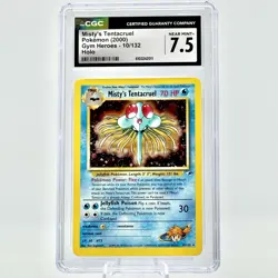 Misty's Tentacruel 10/130 Near Mint+ Rare Holo Gym Heroes 2000 Pokemon CGC 7.5 - Image 1