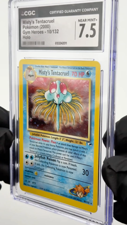 Misty's Tentacruel 10/130 Near Mint+ Rare Holo Gym Heroes 2000 Pokemon CGC 7.5 - Image 2