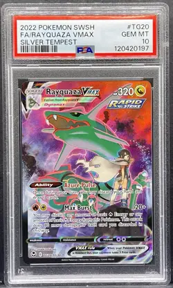 PSA 10 Rayquaza VMAX TG20/TG30 Silver Tempest Trainer Gallery Pokemon 2022 - Image 1