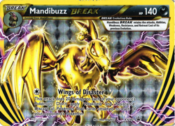 Pokemon TCG Mandibuzz BREAK XY182 Black Star Promo Ultra Rare DMG - Image 1