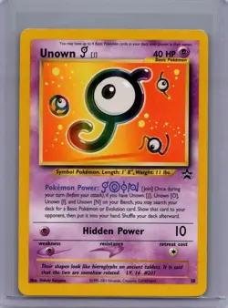 Unown J 38/53 Black Star Promo Rare Pokemon TCG 2001 Vintage - MP - Image 1