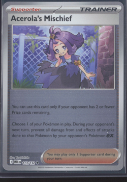 Pokemon TCG | Mega Evolution | Acerola’s Mischief | 113/132 | Reverse Holo | NM - Image 1