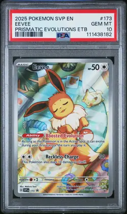 Eevee Prismatic Evolutions Etb Pokemon Black Star Promo SVP173 PSA 10 - Image 1