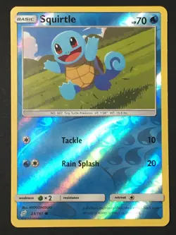 Pokemon TCG Squirtle 23/181 Reverse Holo Common SM Team-Up LP - Image 1