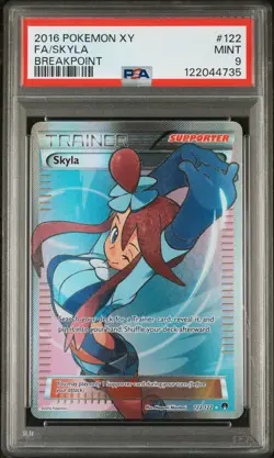 2016 POKEMON XY BREAKPOINT #122 FULL ART/SKYLA PSA 9 - Image 1