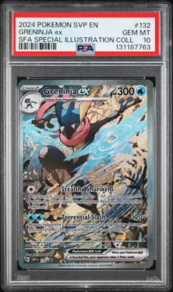 2024 POKEMON SVP EN-SV BLACK STAR PROMO #132 GRENINJA EX PSA 10 - Image 1