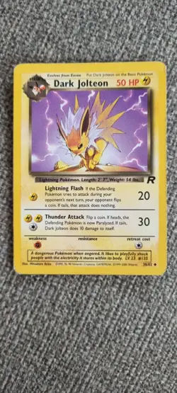 Dark Jolteon - Pokemon TCG - MP - Uncommon - Team Rocket 36/82 - Image 1