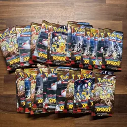 Pokemon Scarlet & Violet Surging Sparks Factory Sealed 35 Booster Pack lot - Image 1