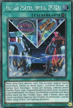 yugioh Auf die Platze, Fertig, Duell! RA03-DE276 PLATINUM SECRET RARE DEUTSCH - Image 1