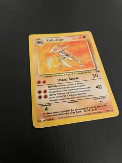 Kabutops 9/62 Holo Pokemon Card - Fossil Set - Moderately Played - Image 2