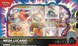 Pokemon TCG: Mega Lucario ex Figure Collection (1 Etched Foil Promo Card - Image 1