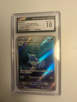CGC 10 Wartortle 171/165 AR Art Rare 151 sv2a Pokemon Card Japanese - Image 1