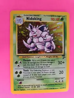 Nidoking Base Set 2 Holo Pokemon Card WOTC NM - Image 1