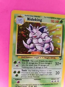 Nidoking Base Set 2 Holo Pokemon Card WOTC NM - Image 2