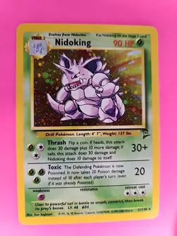 Nidoking Base Set 2 Holo Pokemon Card WOTC NM - Image 5