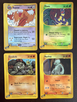 Lot Of Pokemon TCG Expedition Cards Fearow Ekans Geodude Machop RH - Image 2