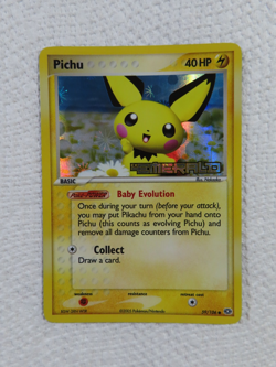 Pokemon TCG EX Emerald Pichu Stamped Reverse Holo Card 59/106 (2005) NM - Image 2