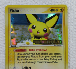 Pokemon TCG EX Emerald Pichu Stamped Reverse Holo Card 59/106 (2005) NM - Image 3