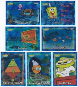 2025 Topps Chrome Sapphire Spongebob Squarepants 7-Base Card Bundle - Image 1