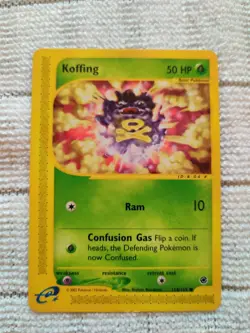 Pokemon Koffing Card 114/165 Expedition Base Set - Image 1