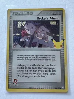 Rocket's Admin 86/109 25th Anniversary Celebrations Pokemon Card Team Returns - Image 1
