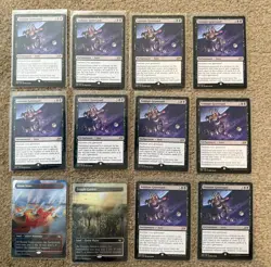 12 card lot magic the gathering/unfinity, FOILs of steam vents/temple garden... - Image 3