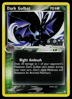 Pokemon Card - Dark Golbat Team Rocket Returns 34/109 Reverse Holo Stamped - Image 1
